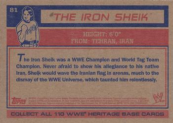2012 Topps Heritage WWE #81 The Iron Sheik Back
