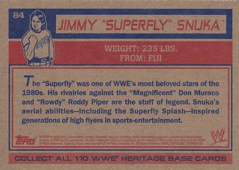 2012 Topps Heritage WWE #84 Superfly Jimmy Snuka Back