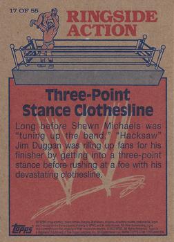 2012 Topps Heritage WWE - Ringside Action #17 Hacksaw Jim Duggan/Three Point Stance Clothesline Back