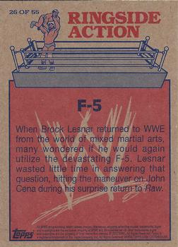 2012 Topps Heritage WWE - Ringside Action #26 Brock Lesnar/F-5 Back