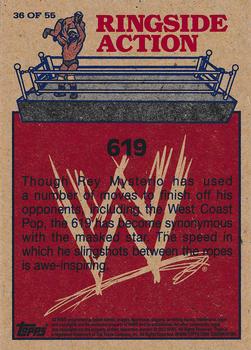 2012 Topps Heritage WWE - Ringside Action #36 Rey Mysterio/619 Back