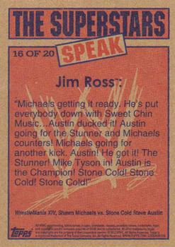 2012 Topps Heritage WWE - The Superstars Speak #16 Jim Ross Back