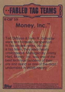2012 Topps Heritage WWE - Fabled Tag Teams #6 Money, Inc. Back