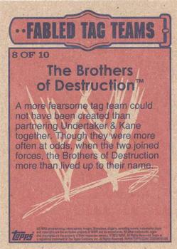 2012 Topps Heritage WWE - Fabled Tag Teams #8 The Brothers of Destruction Back