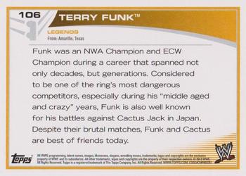 2013 Topps WWE #106 Terry Funk Back