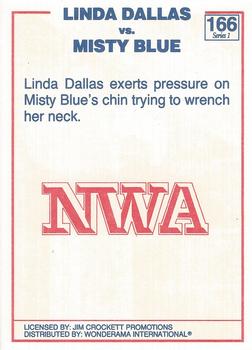 1988 Wonderama NWA #166 Linda Dallas vs. Misty Blue Back