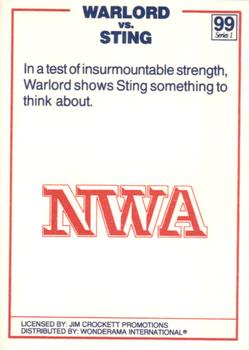 1988 Wonderama NWA #99a Warlord vs. Sting Back
