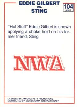 1988 Wonderama NWA #104 Eddie Gilbert / Sting Back