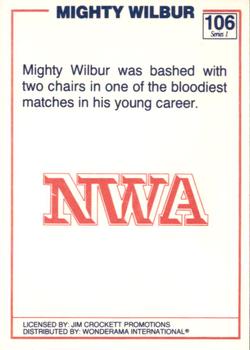 1988 Wonderama NWA #106 Mighty Wilbur Back