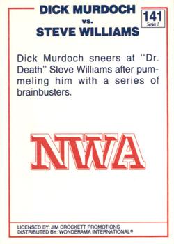 1988 Wonderama NWA #141 Dick Murdoch / Steve Williams Back