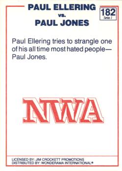 1988 Wonderama NWA #182 Paul Ellering vs Paul Jones Back