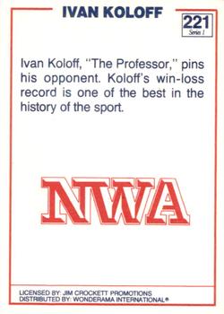 1988 Wonderama NWA #221 Ivan Koloff Back