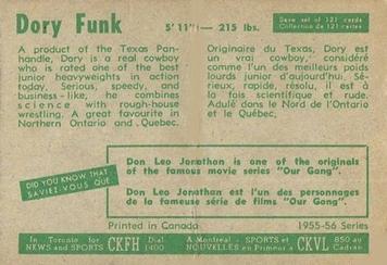 1955-56 Parkhurst #37 Dory Funk Back