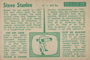 1955-56 Parkhurst #45 Steve Stanlee Back