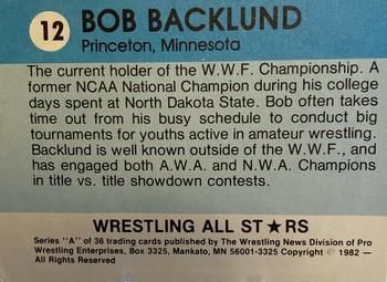 1982 Wrestling All Stars Series A #12 Bob Backlund Back
