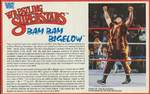 1984-88 LJN Wrestling Superstars Action Figure Cards #NNO Bam Bam Bigelow Front