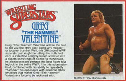 1984-88 LJN Wrestling Superstars Action Figure Cards #NNO Greg 