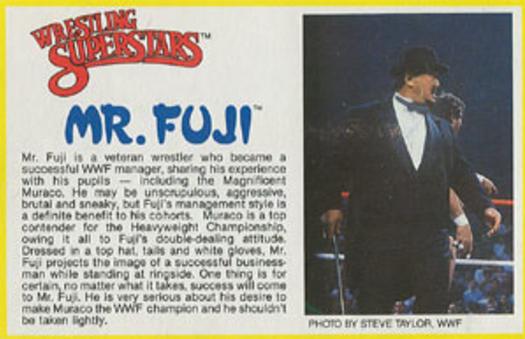 1984-88 LJN Wrestling Superstars Action Figure Cards #NNO Mr. Fuji Front
