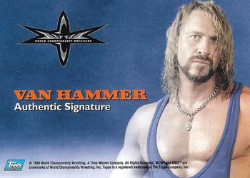 1999 Topps WCW Embossed - Autographs #NNO Van Hammer Back