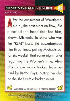 1995 WWF Magazine #85 Sid Snaps as Blayze is Torched! (Apr.3rd 1995) Back