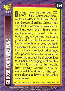 1998 WWF Magazine #154 Choose Your Weapon! Back