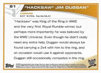 2013 Topps WWE - Black #91 Hacksaw Jim Duggan Back