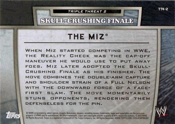 2013 Topps WWE - Triple Threat Tier 2 #TT4-2 The Miz Back