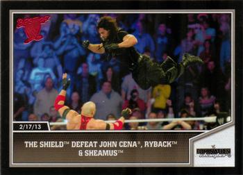 2013 Topps Best of WWE #88 The Shield Defeat John Cena, Ryback and Sheamus Front