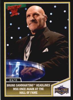 2013 Topps Best of WWE #105 Bruno Sammartino Headlines MSG Once Again at the Hall of Fame Front