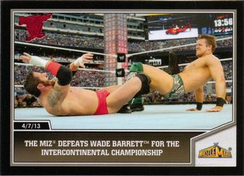 2013 Topps Best of WWE #106 The Miz Defeats Wade Barrett for the Intercontinental Championship Front
