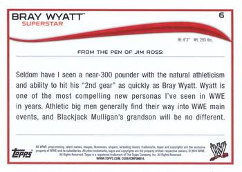 2014 Topps WWE #6 Bray Wyatt Back
