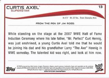 2014 Topps WWE #13 Curtis Axel Back