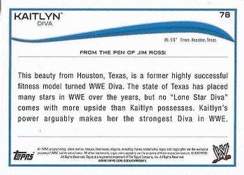 2014 Topps WWE #78 Kaitlyn Back
