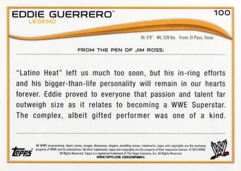 2014 Topps WWE #100 Eddie Guerrero Back