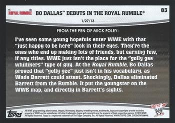 2013 Topps Best of WWE - Blue #83 Bo Dallas Debuts in the Royal Rumble Back