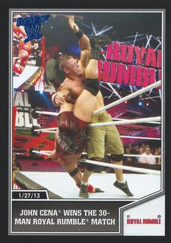 2013 Topps Best of WWE - Blue #84 John Cena Wins the 30-Man Royal Rumble Match Front