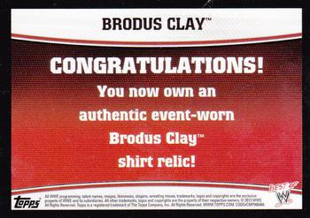 2013 Topps Best of WWE - Swatch Relics #NNO Brodus Clay Back