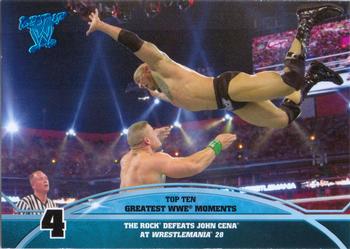 2013 Topps Best of WWE - Top 10 Greatest WWE Moments #4 The Rock Defeats John Cena At WrestleMania 28 Front