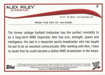 2014 Topps Chrome WWE #2 Alex Riley Back