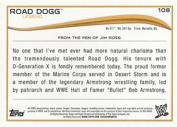 2014 Topps Chrome WWE #108 Road Dogg Back