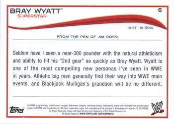 2014 Topps Chrome WWE #6 Bray Wyatt Back