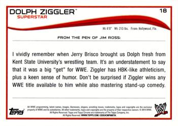 2014 Topps Chrome WWE #18 Dolph Ziggler Back