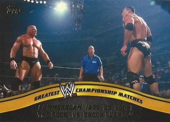 2014 Topps WWE - Greatest Championship Matches #17 The Rock / Brock Lesnar Front