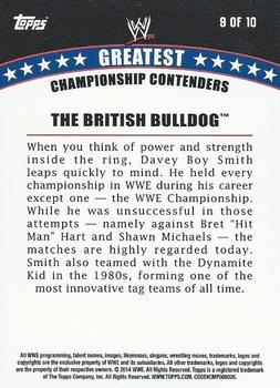 2014 Topps WWE - Greatest Championship Contenders #9 The British Bulldog Back