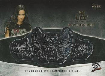 2014 Topps WWE - Commemorative Championship Plates #NNO AJ Lee Front