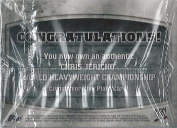 2014 Topps WWE - Commemorative Championship Plates #NNO Chris Jericho Back