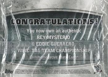 2014 Topps WWE - Commemorative Championship Plates #NNO Rey Mysterio / Eddie Guerrero Back