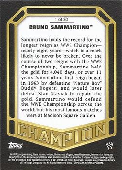 2014 Topps WWE - Champions #1 Bruno Sammartino Back