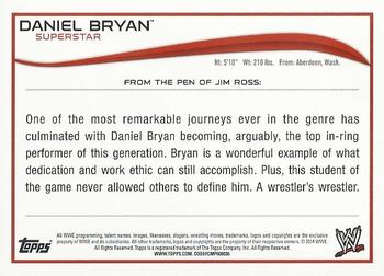 2014 Topps WWE - Autographs Black #NNO Daniel Bryan Back