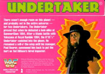 1995 Action Packed WWF #2 Undertaker Back